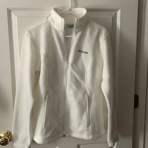 NWT Columbia Mount Cannon White Zip Up Fleece - Size M